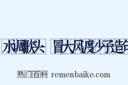 水调歌头·冒大风渡沙子造句是什么意思的图片